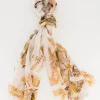 Women Old Khaki Scarves & Kimonos>Parita Scattered Foliage Print Scarf