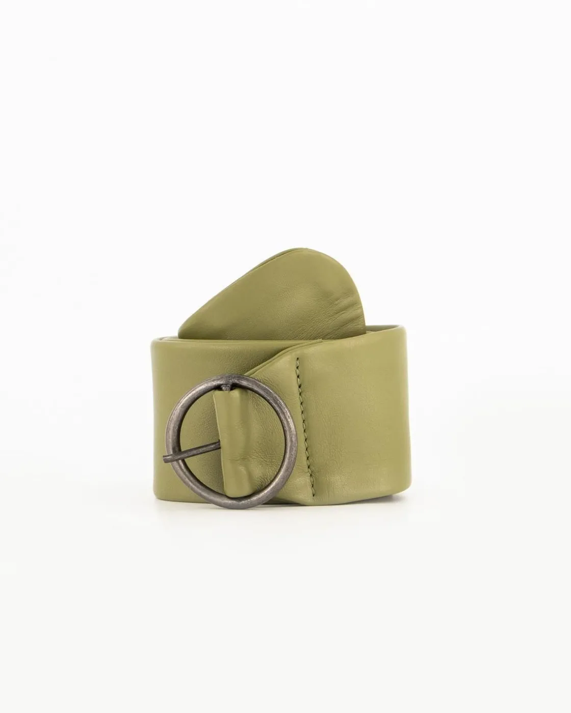 Women Old Khaki Belts>Phoebe Wide Leather Waist Belt