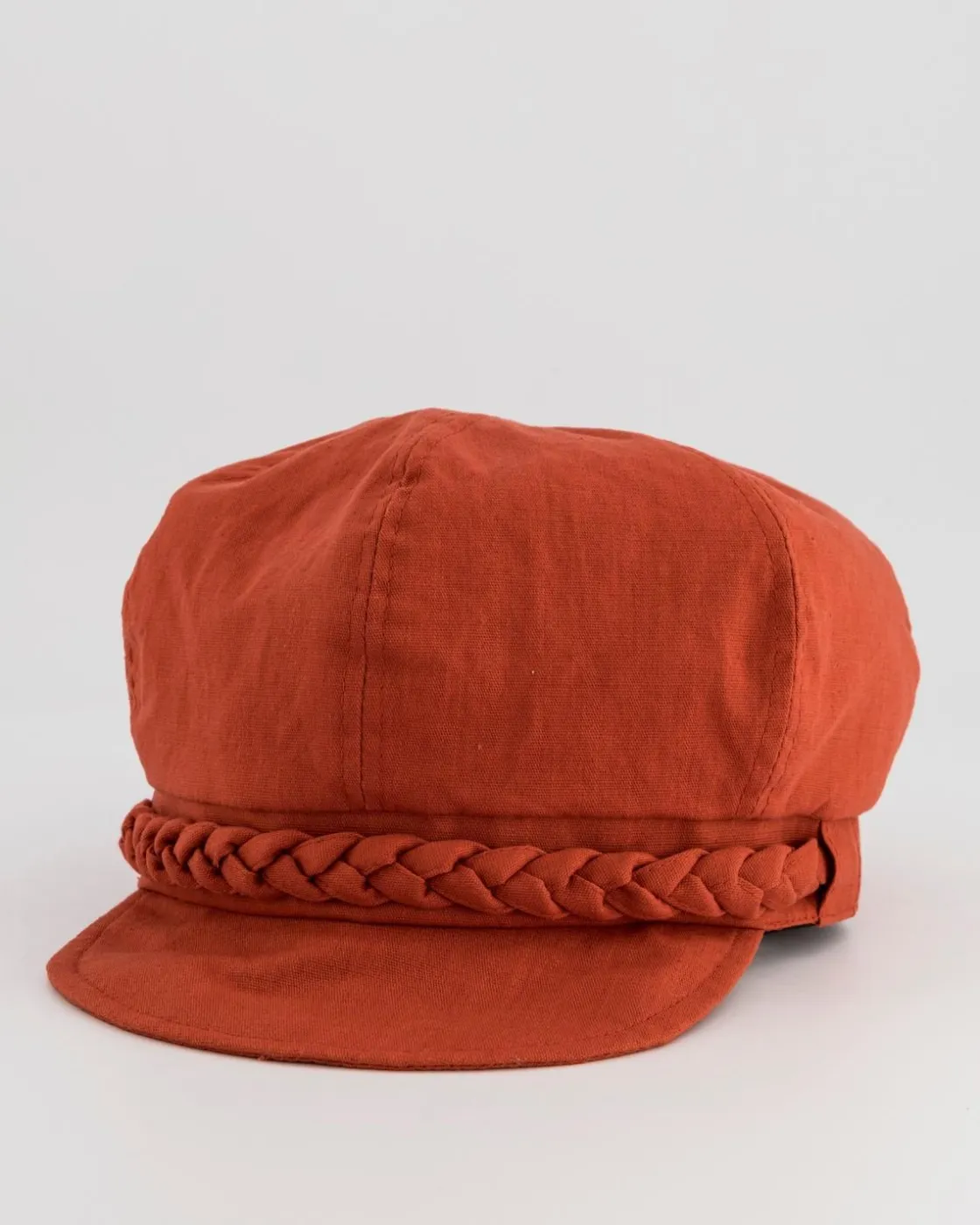 Women Old Khaki Beanies, Hats & Caps>Tina Braided Baker Boy Hat