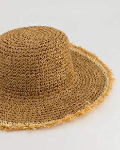 Women Old Khaki Beanies, Hats & Caps>Tyra Delicate Straw Bucket Hat