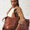 Women Old Khaki Bags & Purses>Unisex Rami Leather Weekender Bag