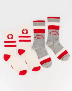 Women Old Khaki Socks>Unisex Vivo Heart Groat Socks 2-Pack