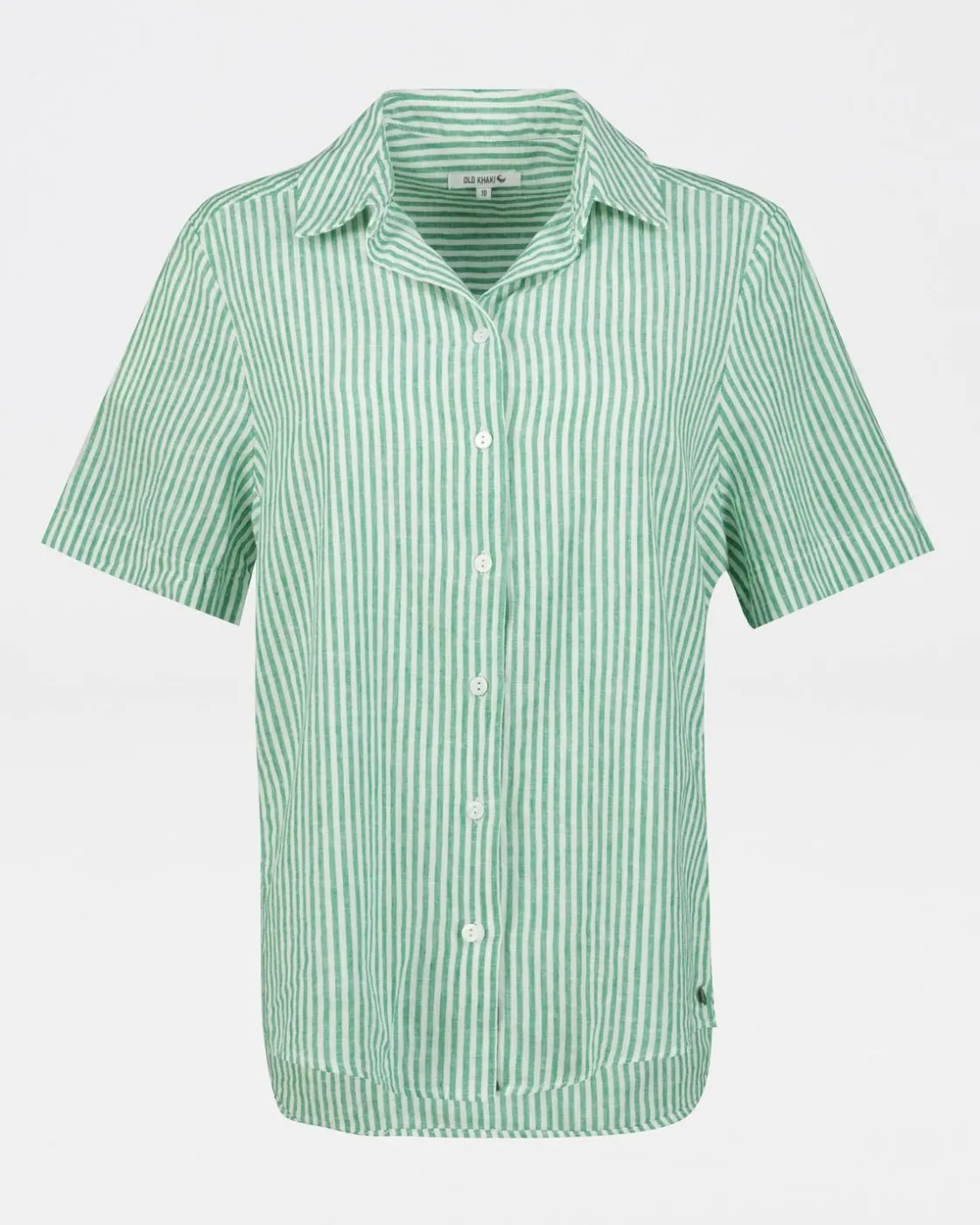Women Old Khaki Shirts & Blouses>Women'S Alba Linen Stripe Shirt