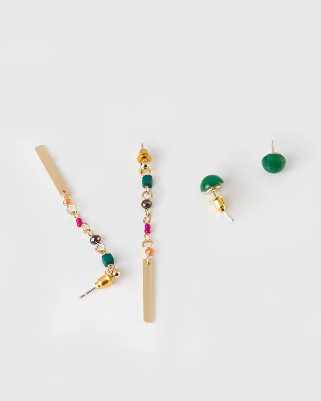 Women Old Khaki Jewellery>Women'S Bead & Star Earrings (2-Pack)