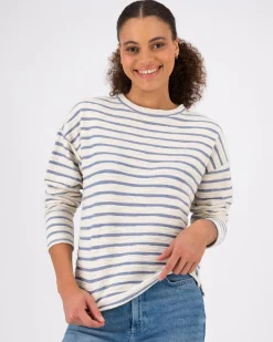 Women Old Khaki Knitwear & Sweats>Women'S Carly Textured Stripe Knit Top