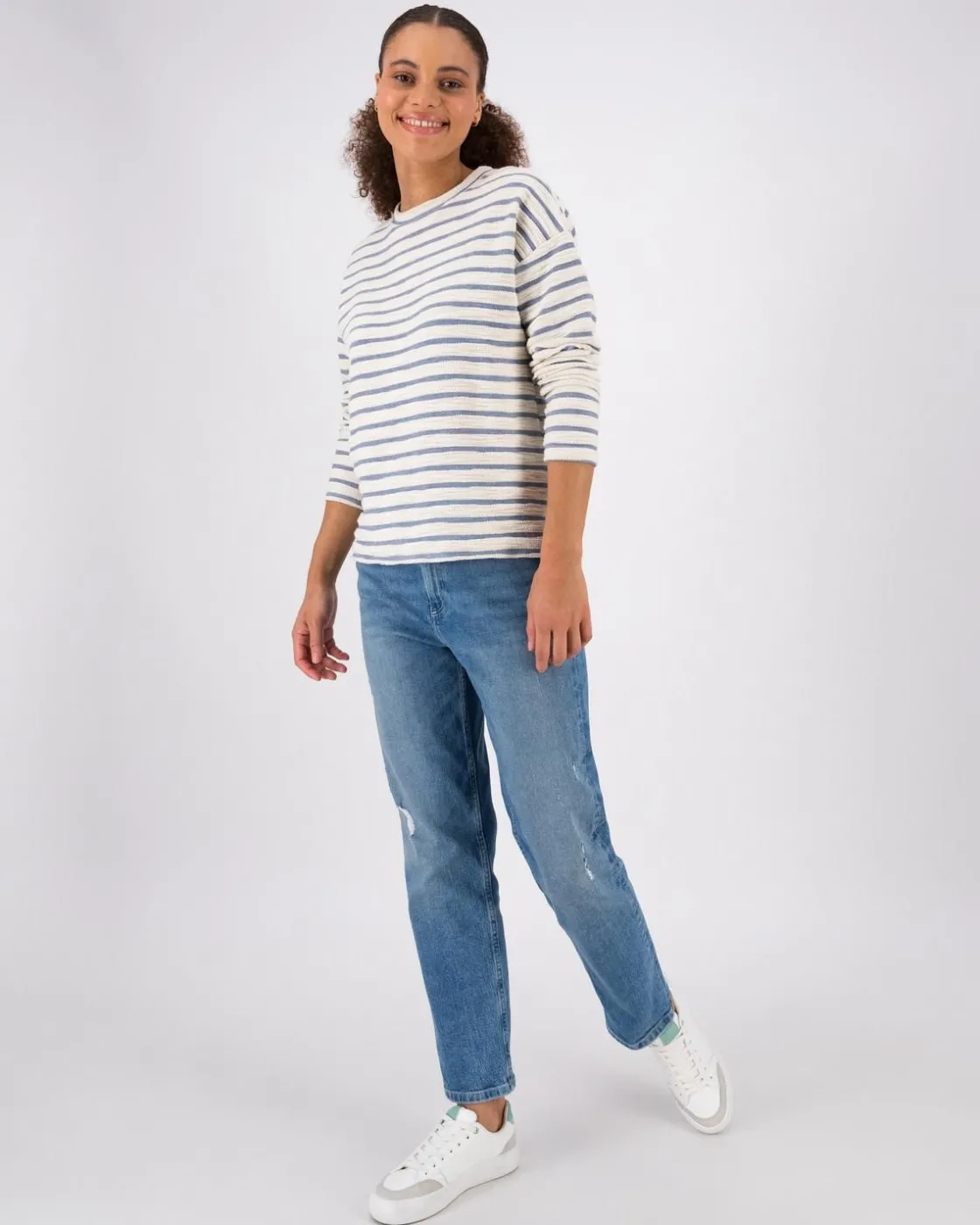 Women Old Khaki Knitwear & Sweats>Women'S Carly Textured Stripe Knit Top