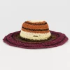 Women Old Khaki Beanies, Hats & Caps>Women'S Danel Striped Straw Wide Brim Hat