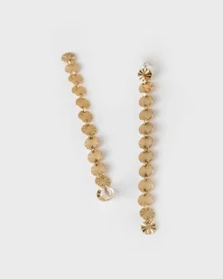 Women Old Khaki Jewellery>Women'S Dangly Disk Drop Earrings