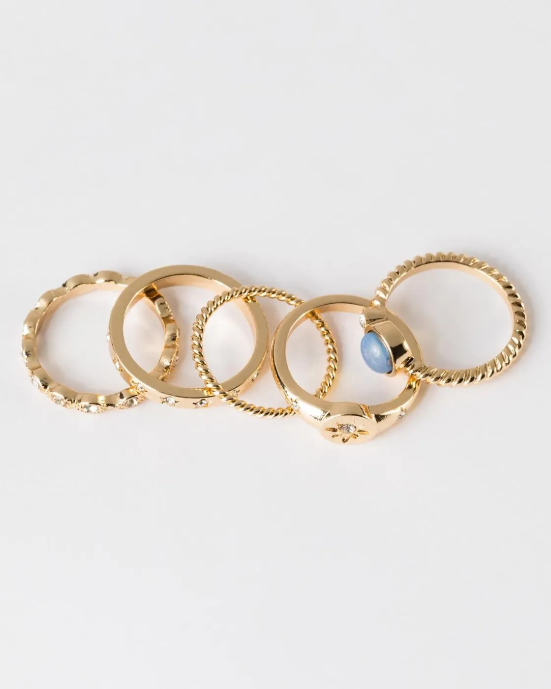 Women Old Khaki Jewellery>Women'S Embellished Rings 5-Pack