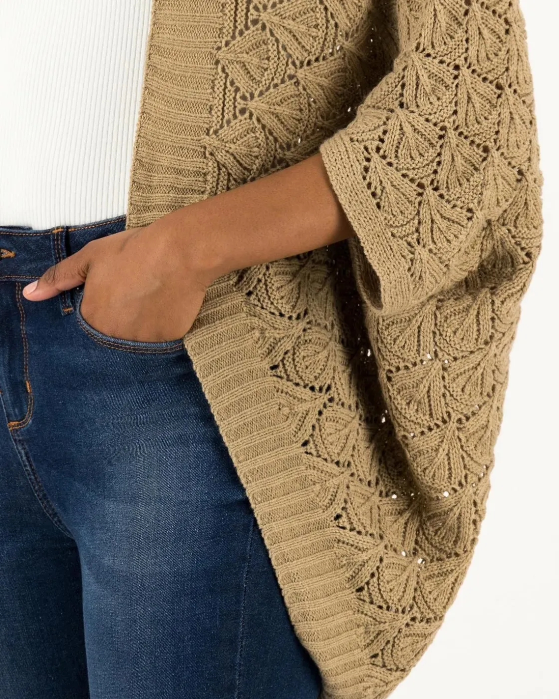 Women Old Khaki Scarves & Kimonos>Women'S Fay Knitted Shrug Kimono