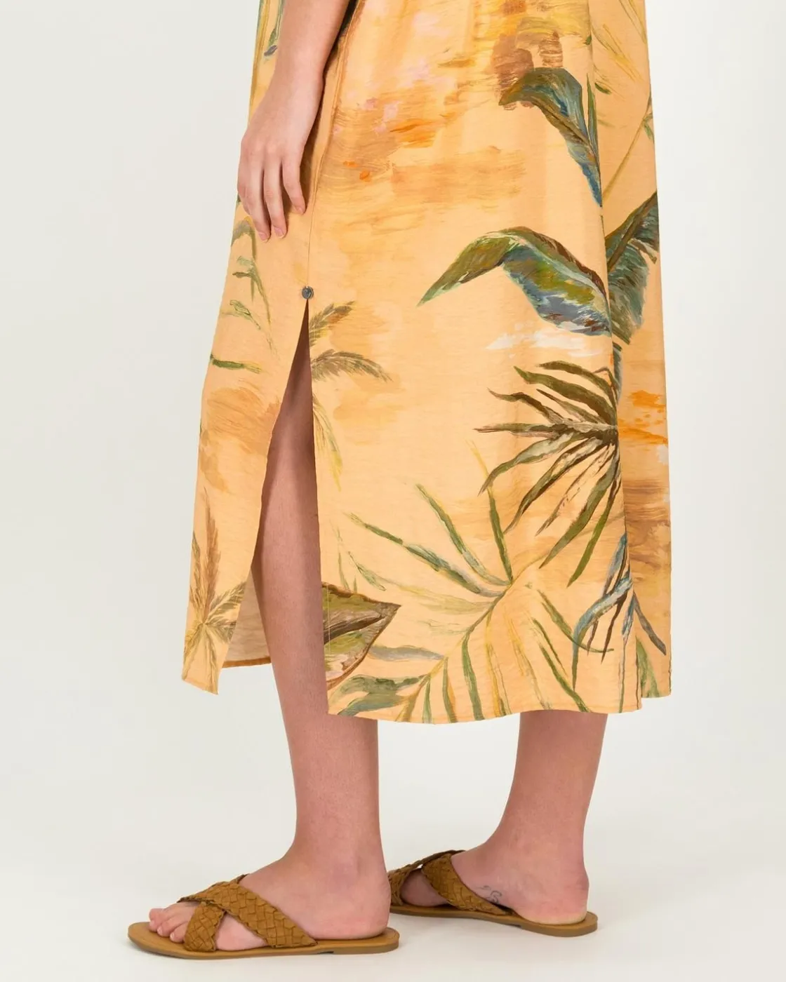 Women Old Khaki Scarves & Kimonos>Women'S Hattie Tropical Leaf Printed Kimono