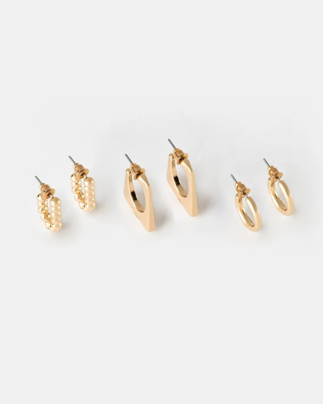 Women Old Khaki Jewellery>Women'S Hoop Earrings 3-Pack