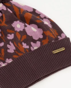 Women Old Khaki Beanies, Hats & Caps>Women'S Innike Intarsia Flower Beanie