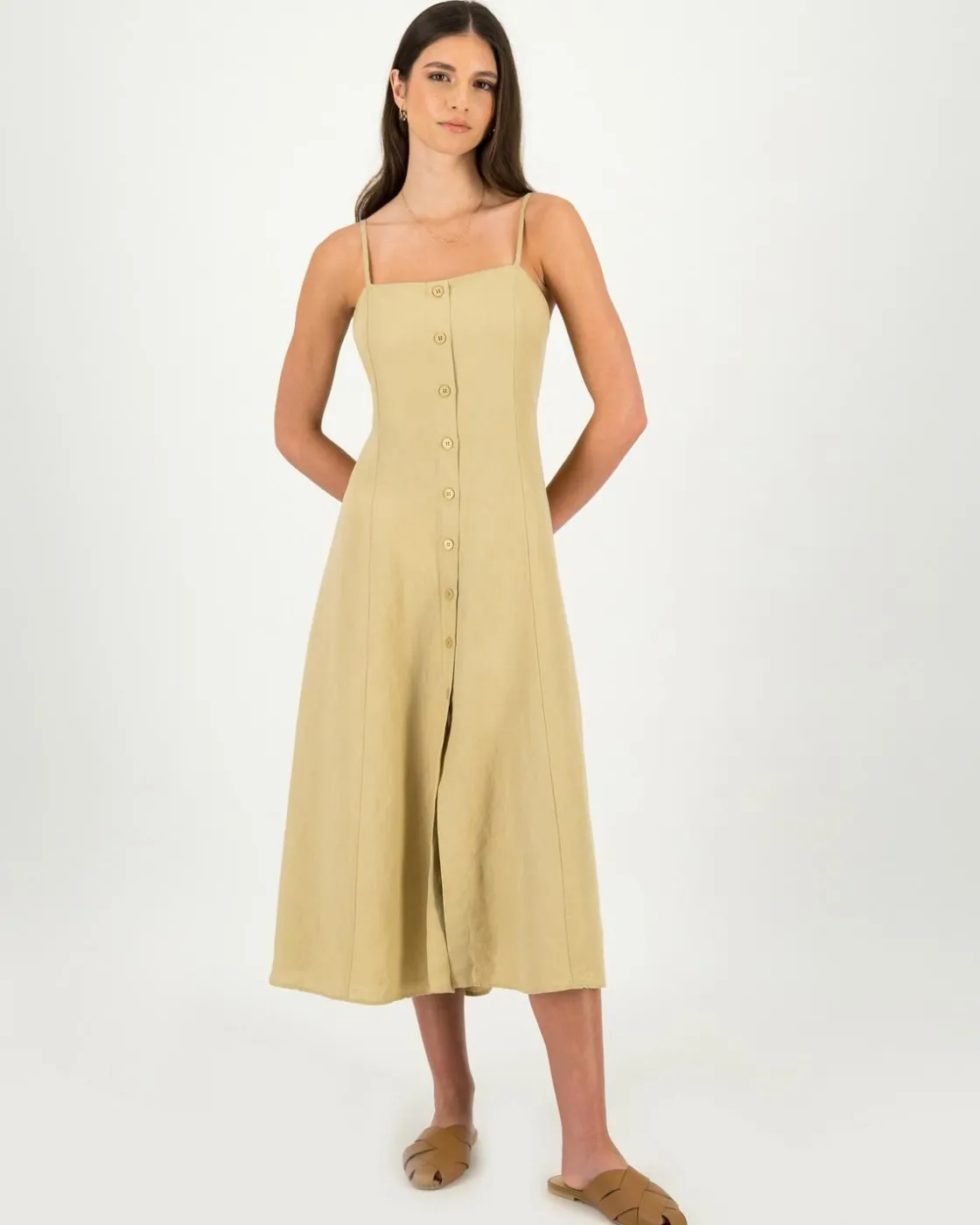 Women Old Khaki Dresses & Jumpsuits>Women'S Justine Linen Strappy Dress