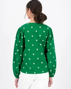 Women Old Khaki Shirts & Blouses>Women'S Kenya Embroidered Blouse