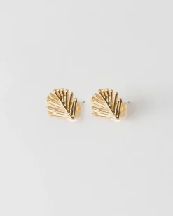Women Old Khaki Jewellery>Women'S Leaf Stud Earrings
