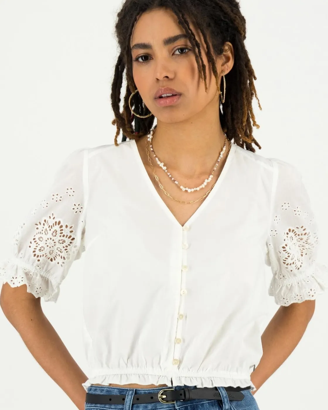 Women Old Khaki Shirts & Blouses>Women'S Malia Embroidered Blouse