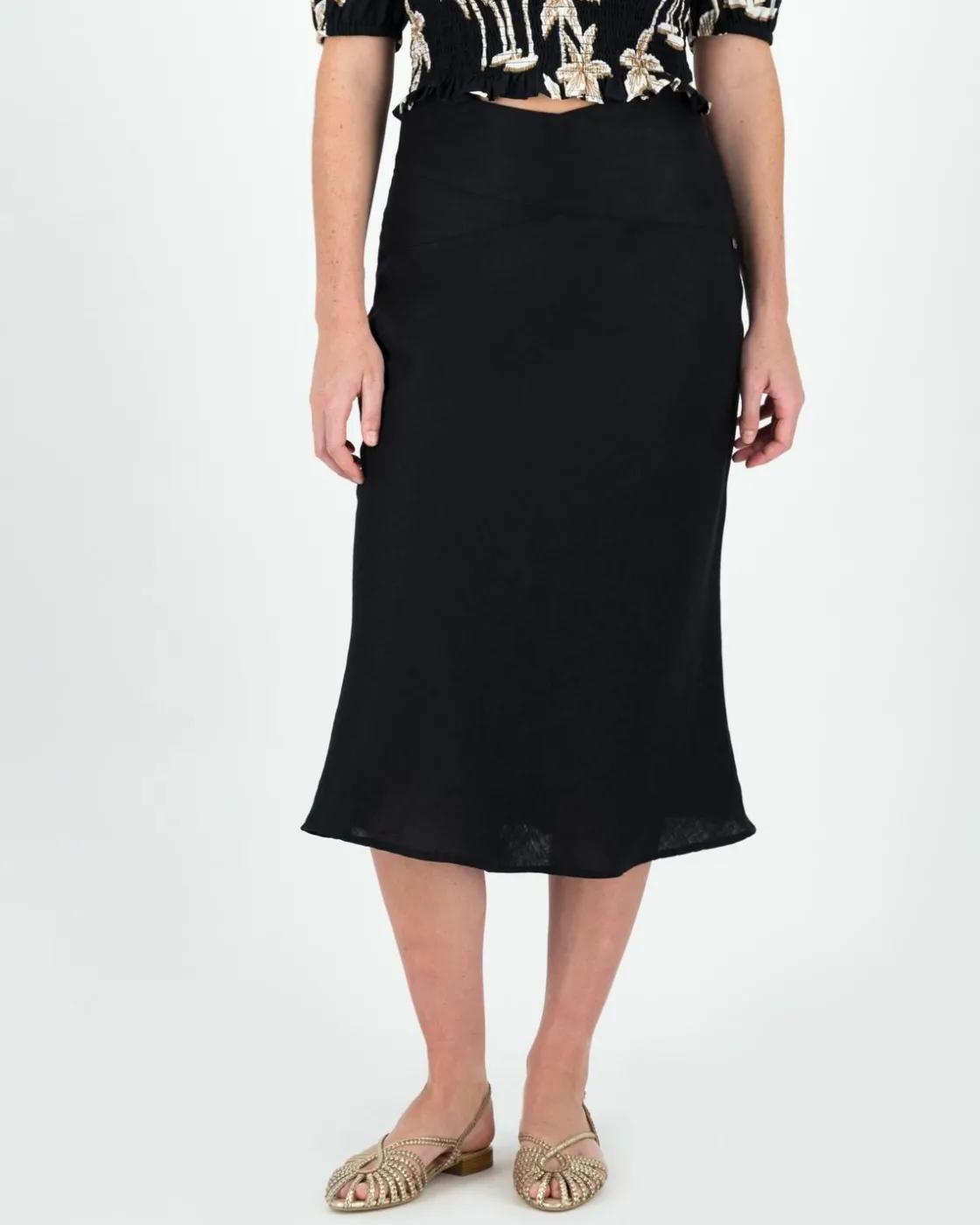 Women Old Khaki Skirts>Women'S Maria Linen Skirt
