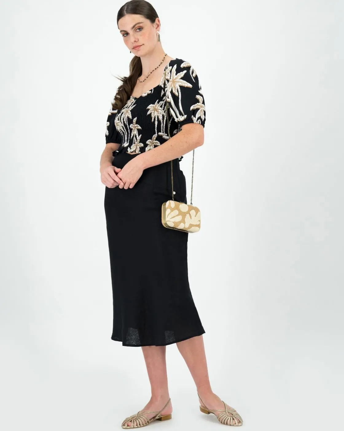 Women Old Khaki Skirts>Women'S Maria Linen Skirt