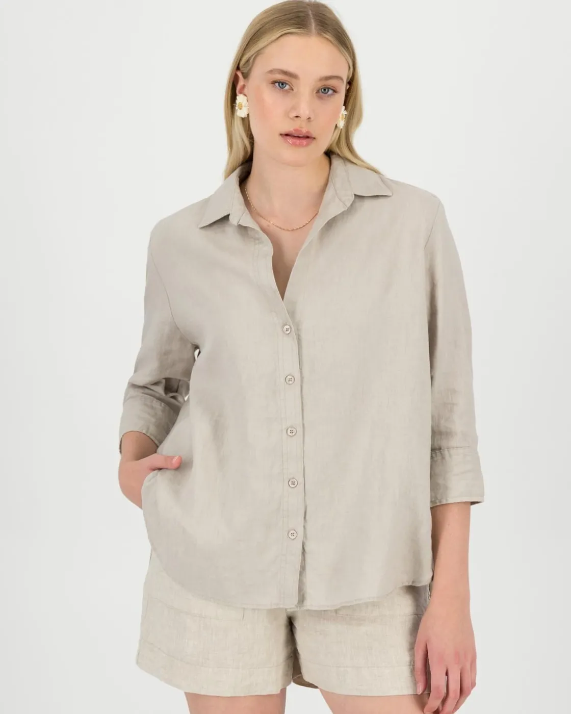 Women Old Khaki Shirts & Blouses>Women'S Maya Linen Shirt