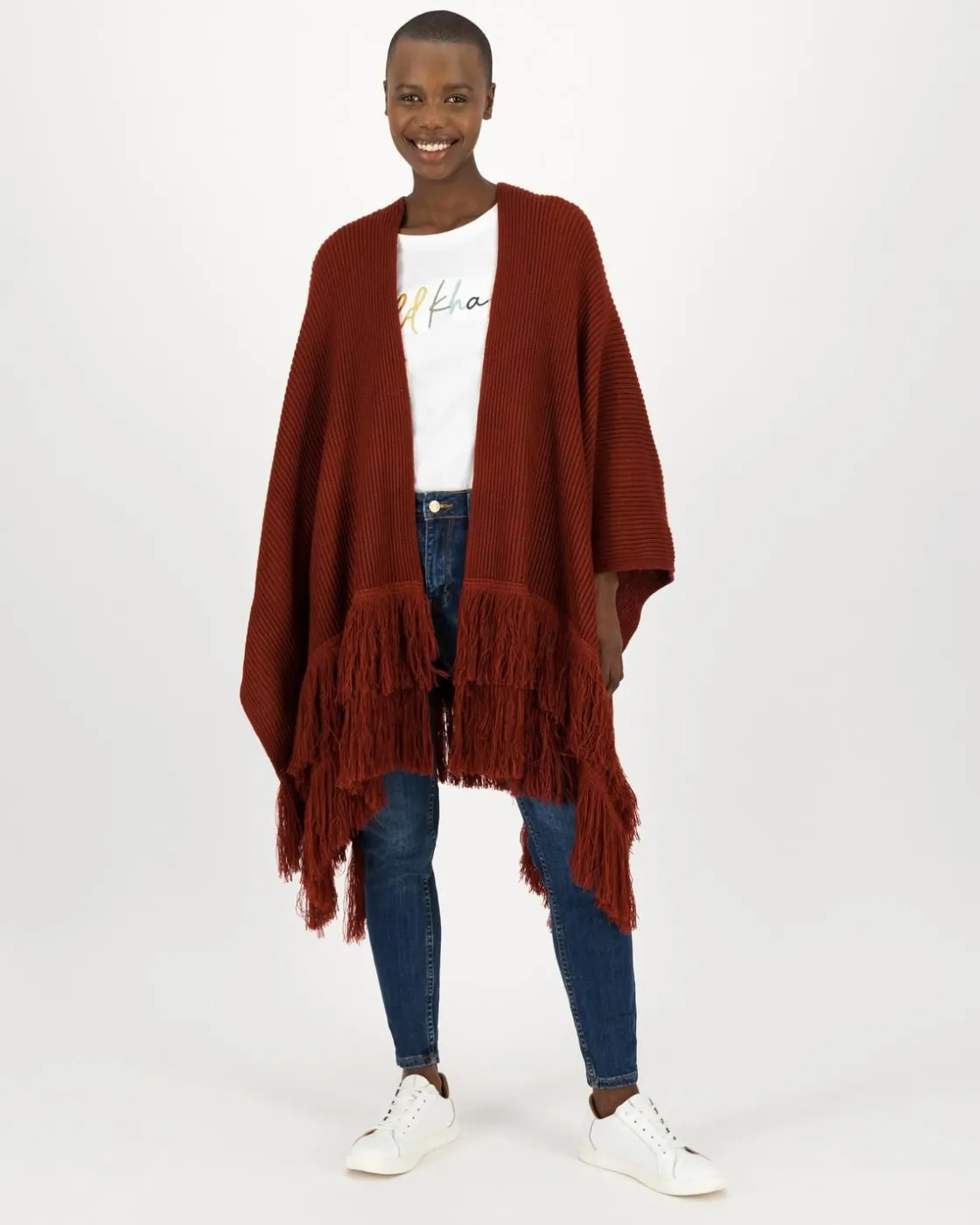 Women Old Khaki Scarves & Kimonos>Women'S Meana Tassel Shawl