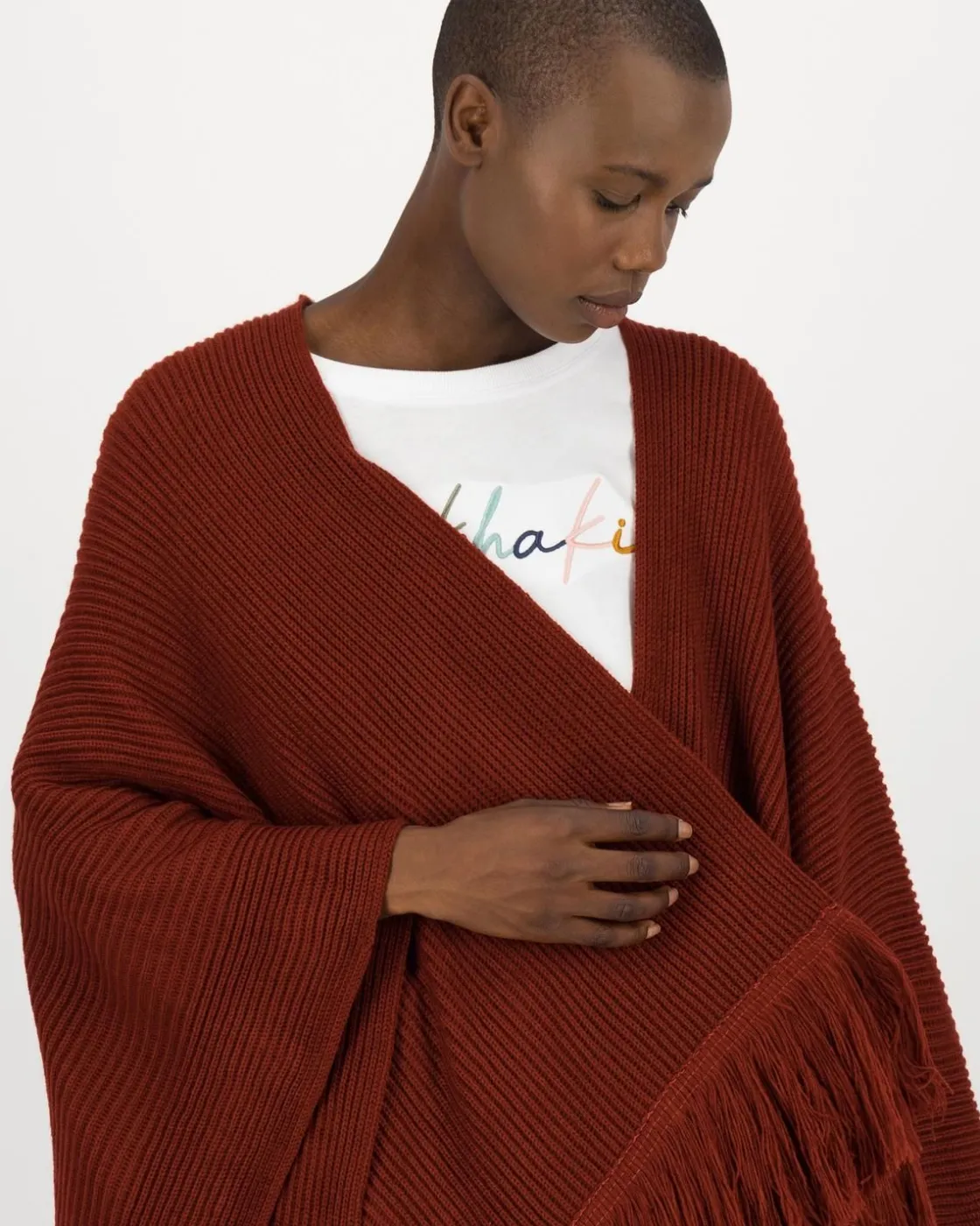 Women Old Khaki Scarves & Kimonos>Women'S Meana Tassel Shawl