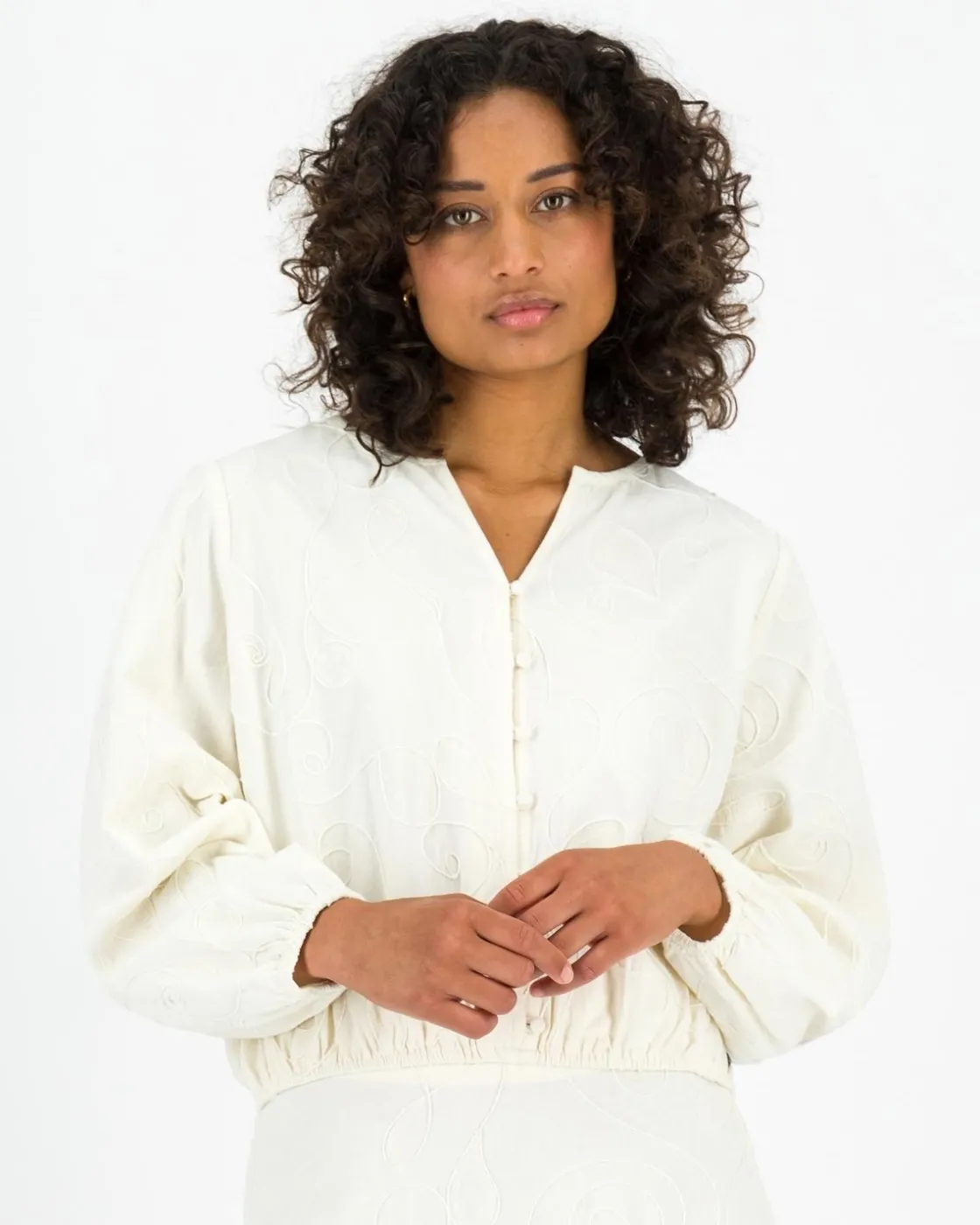 Women Old Khaki Shirts & Blouses>Women'S Palesa Embroidered Blouse