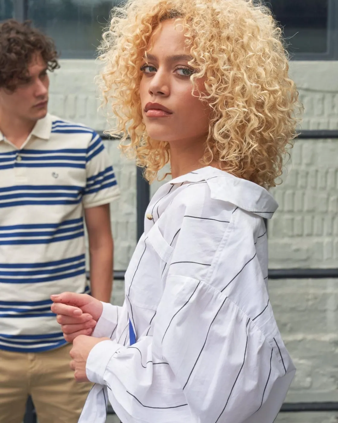 Women Old Khaki Shirts & Blouses>Women'S Relaxed Fit Stripe Shirt