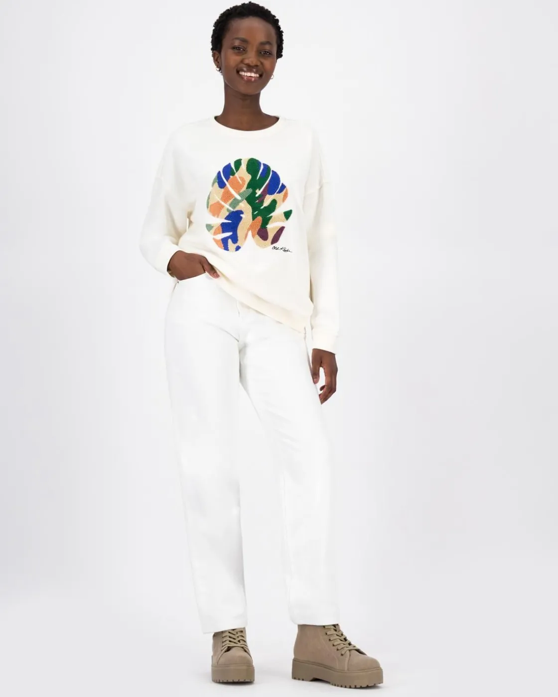 Women Old Khaki Knitwear & Sweats>Women'S Rolisa Applique Sweat