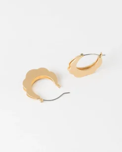 Women Old Khaki Jewellery>Women'S Scallop Loop Drop Earrings