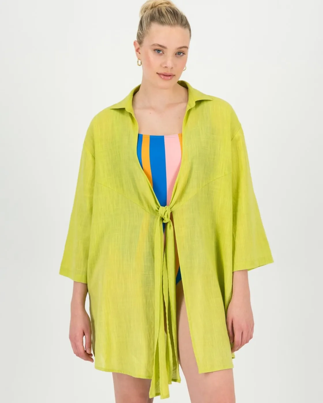 Women Old Khaki Scarves & Kimonos>Women'S Simmy Knot Kimono