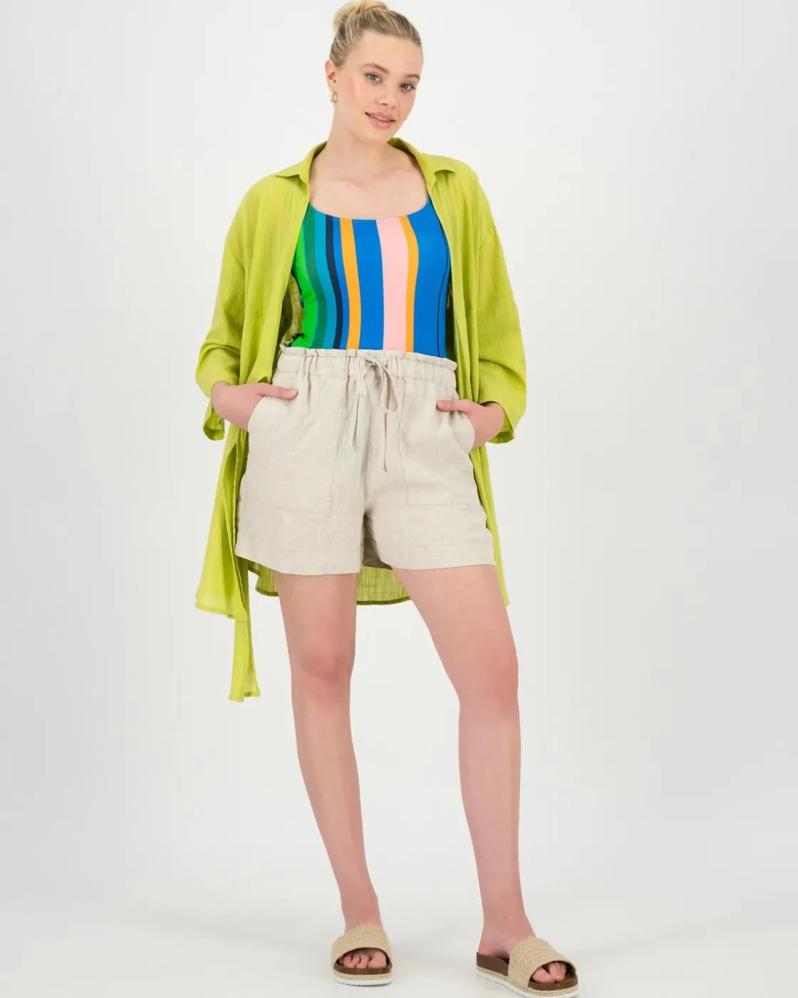 Women Old Khaki Scarves & Kimonos>Women'S Simmy Knot Kimono