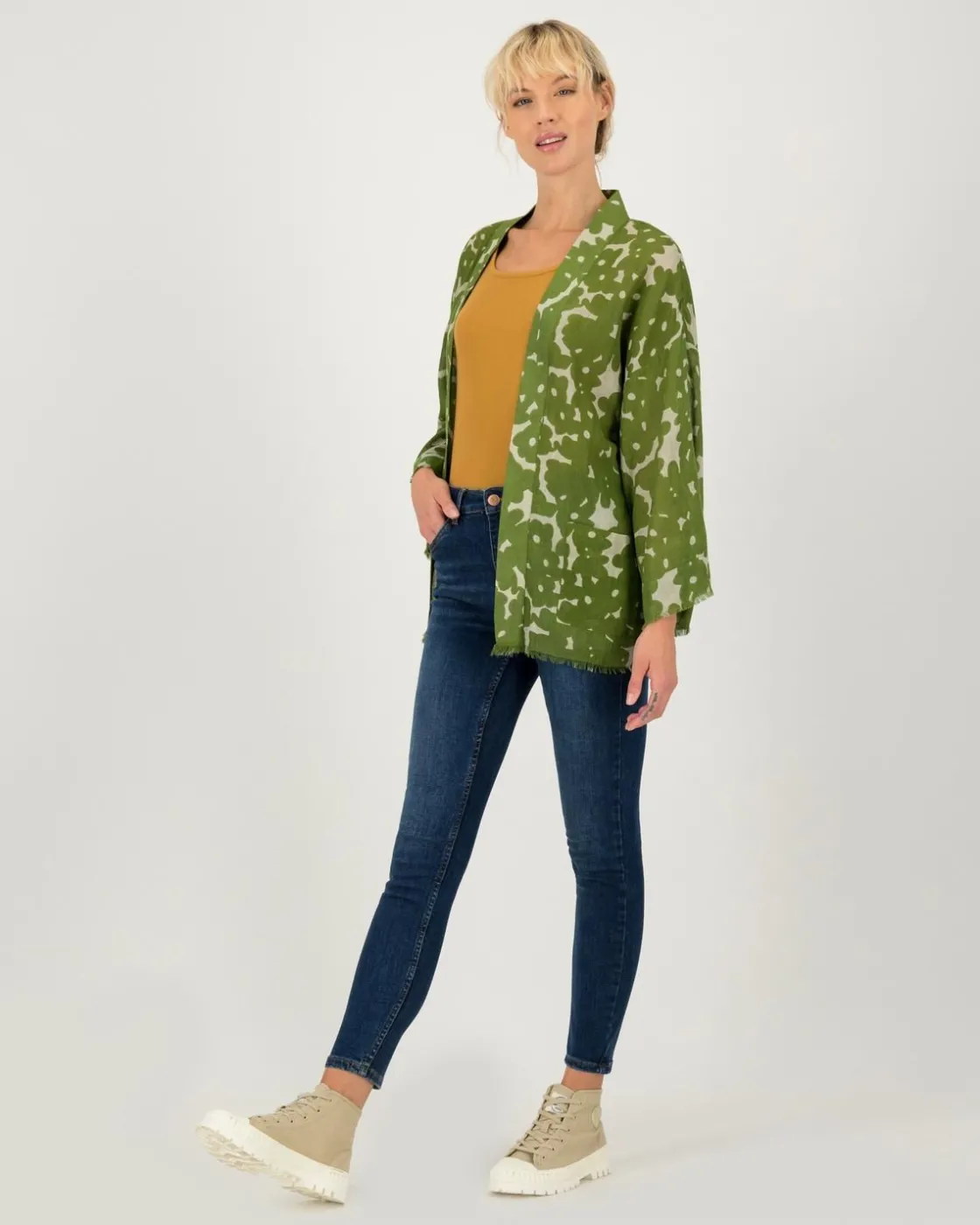 Women Old Khaki Scarves & Kimonos>Women'S Sinzi Kimono