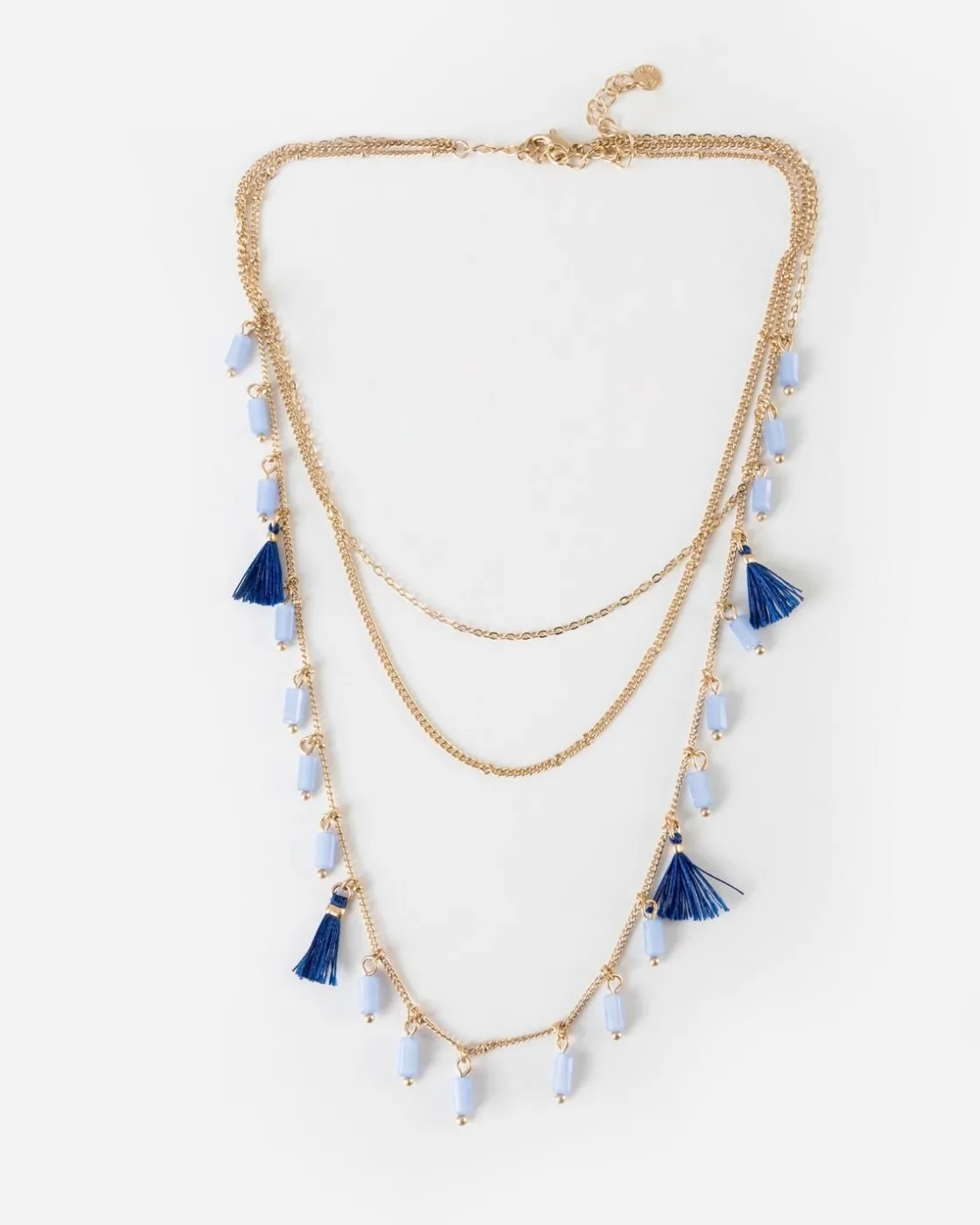 Women Old Khaki Jewellery>Women'S Tassel & Bead Multichain Necklace