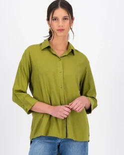 Women Old Khaki Shirts & Blouses>Women'S Terry Relaxed Fit Shirt-