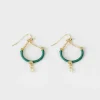 Women Old Khaki Jewellery>Women'S Thread & Stone Drop Earrings