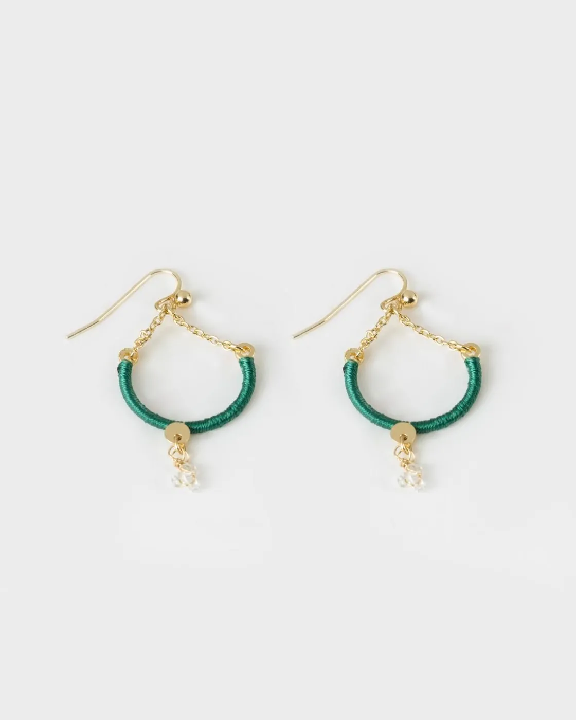 Women Old Khaki Jewellery>Women'S Thread & Stone Drop Earrings