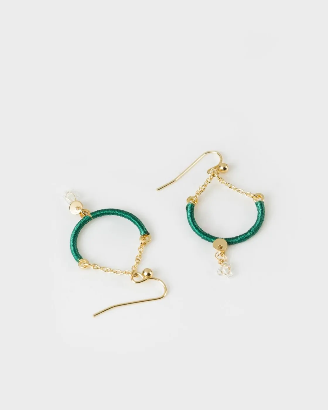 Women Old Khaki Jewellery>Women'S Thread & Stone Drop Earrings