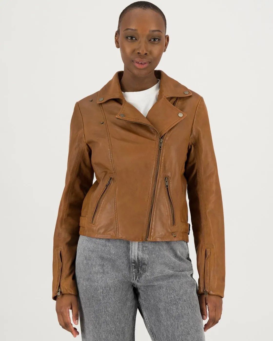 Women Old Khaki Jackets>Women'S Tyra Leather Biker Jacket