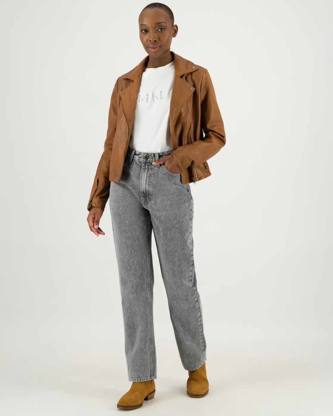 Women Old Khaki Jackets>Women'S Tyra Leather Biker Jacket