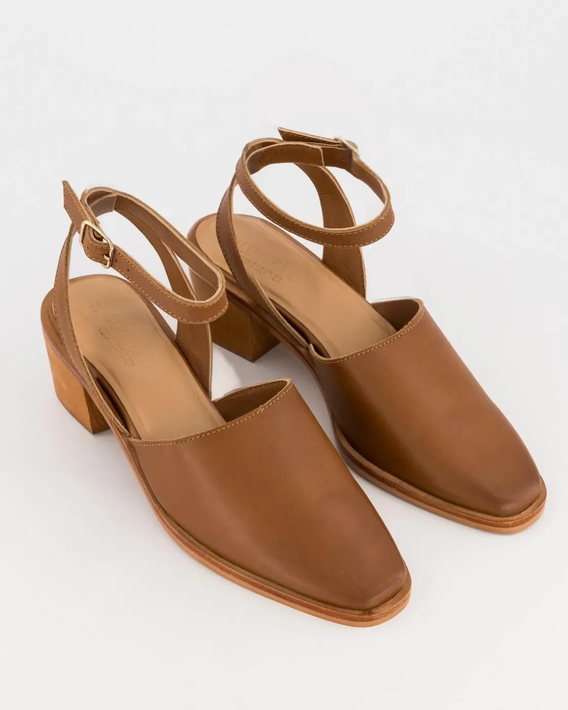 Women Old Khaki Wedges & Flats>Women'S Zameka Leather Block Heel