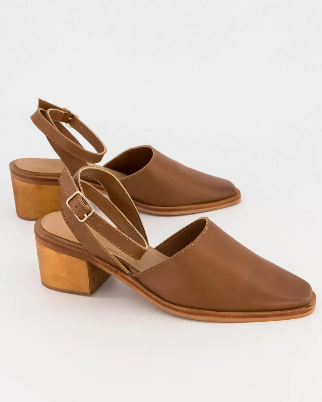 Women Old Khaki Wedges & Flats>Women'S Zameka Leather Block Heel