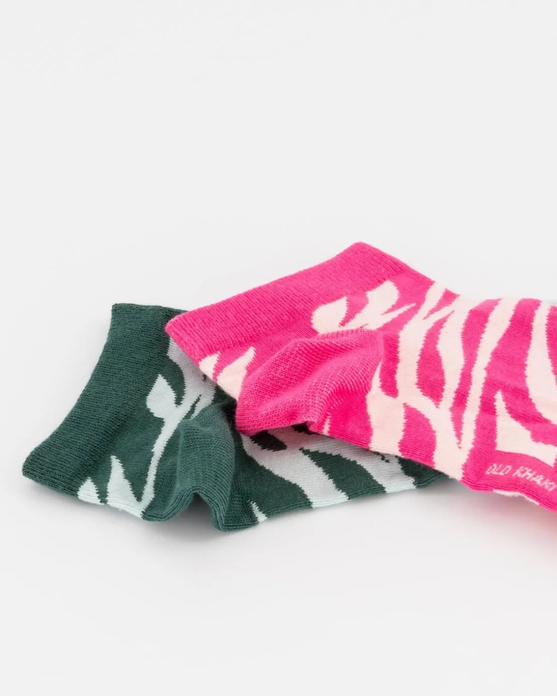 Women Old Khaki Socks>Women'S Zebra Stripe Print Anklet Socks 2-Pack
