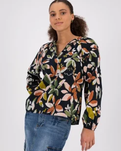 Women Old Khaki Shirts & Blouses>Women'S Zoe Floral Popover Blouse